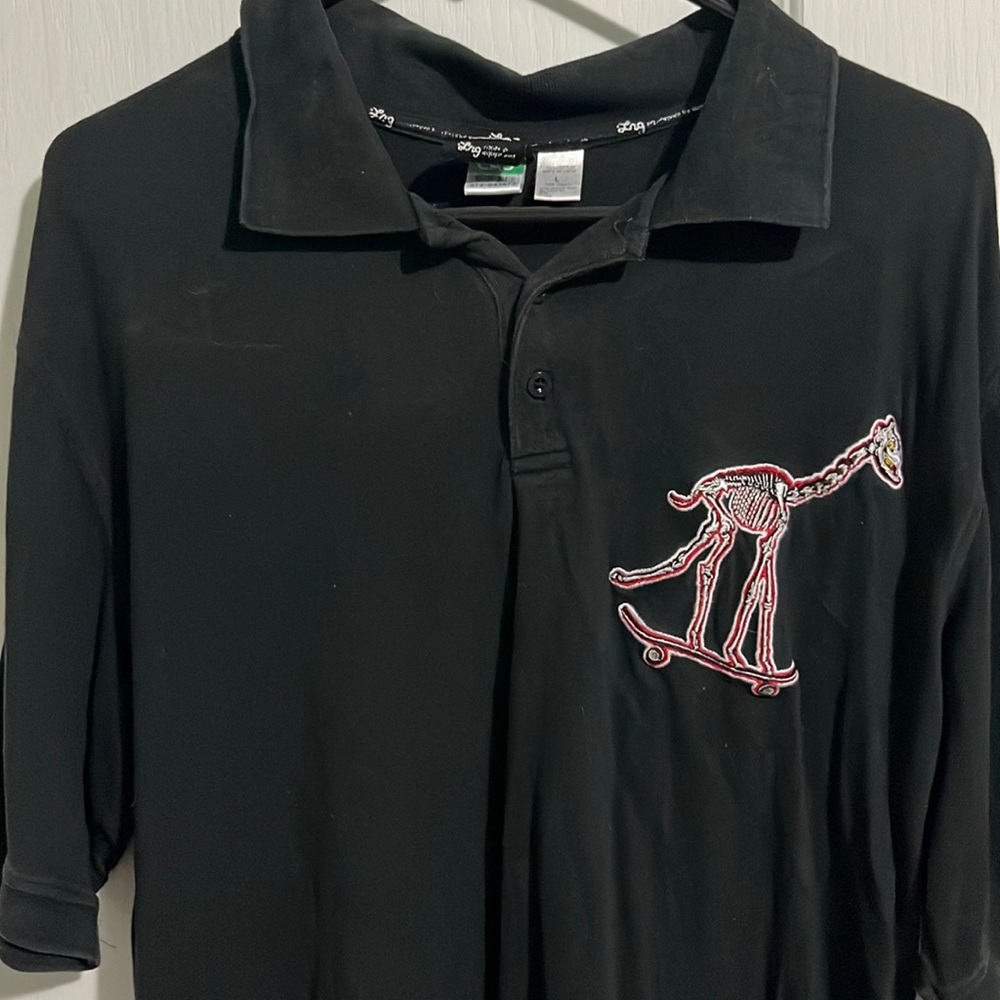 LRG giraffe skeleton polo shirt